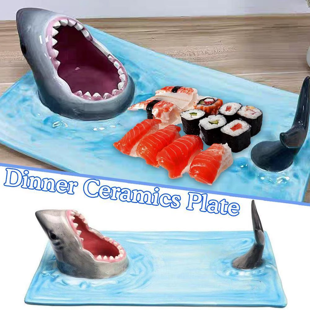 Shark Ceramic Plate Dumpling Plate