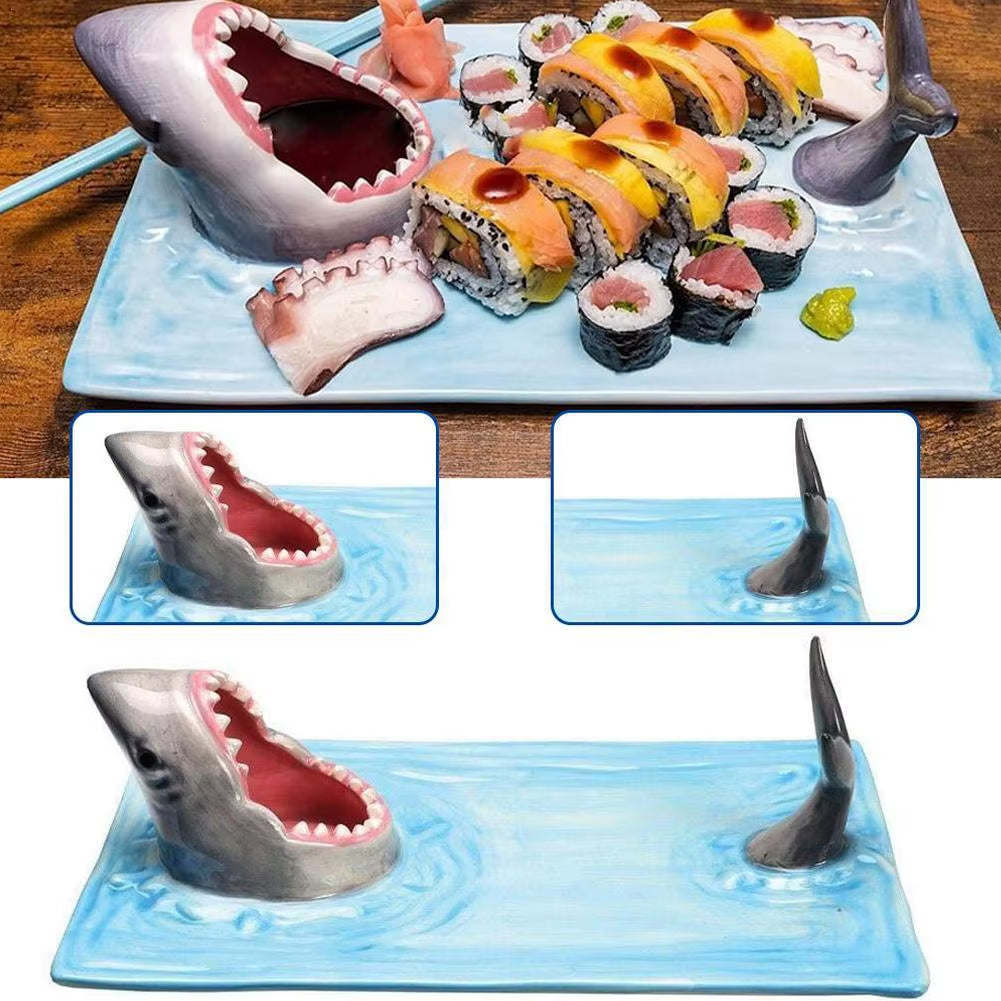 Shark Ceramic Plate Dumpling Plate